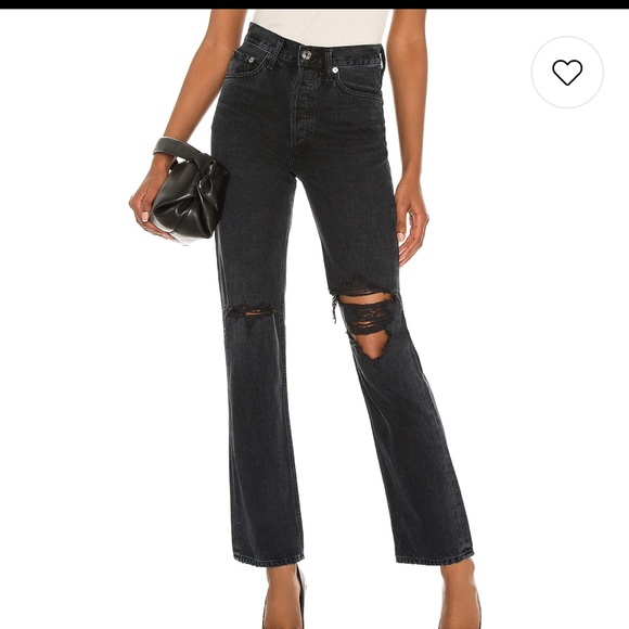 AGOLDE ⭐️ Lana Straight in Black Size 26 - Picture 2 of 7